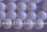 CCB402 15.5 inches 8mm round white tridacna beads wholesale