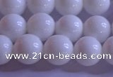 CCB403 15.5 inches 10mm round white tridacna beads wholesale