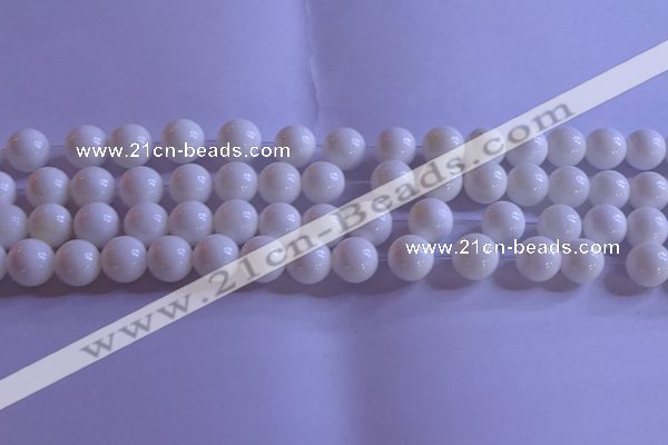 CCB403 15.5 inches 10mm round white tridacna beads wholesale