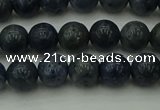 CCB451 15.5 inches 6mm round blue coral beads wholesale