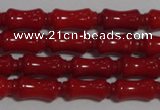 CCB50 15.5 inches 5*11mm bamboo shape red coral beads Wholesale