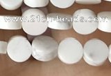 CCB510 15.5 inches 4mm coin white howlite beads wholesale