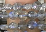 CCB540 15.5 inches 4mm faceted coin labradorite gemstone beads