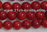 CCB55 15.5 inches 4-6mm round red coral beads Wholesale