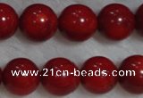 CCB56 15.5 inches 9-10mm round red coral beads Wholesale