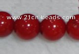 CCB58 15.5 inches 13-14mm round red coral beads Wholesale