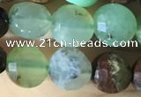 CCB612 15.5 inches 6mm faceted coin Australia chrysoprase beads