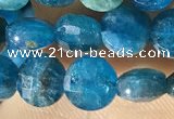 CCB615 15.5 inches 6mm faceted coin natural apatite gemstone beads