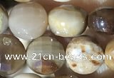 CCB622 15.5 inches 6mm faceted coin wood jasper gemstone beads