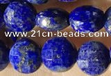 CCB624 15.5 inches 6mm faceted coin lapis lazuli gemstone beads