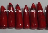 CCB66 16 inches horn shape red coral beads Wholesale