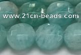 CCB681 15.5 inches 10mm faceted coin amazonite gemstone beads