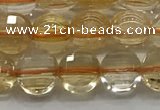 CCB703 15.5 inches 6mm faceted coin citrine gemstone beads