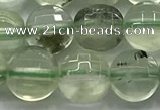 CCB728 15.5 inches 8mm faceted coin prehnite gemstone beads