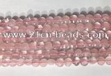 CCB759 15.5 inches 8mm faceted coin rose quartz beads