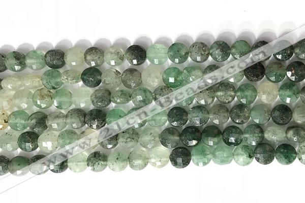 CCB762 15.5 inches 8mm faceted coin gemstone beads