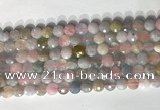 CCB768 15.5 inches 8mm faceted coin morganite gemstone beads