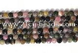 CCB770 15.5 inches 8mm faceted coin tourmaline gemstone beads