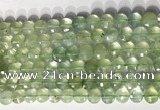 CCB771 15.5 inches 8mm faceted coin prehnite gemstone beads