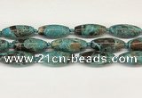 CCB784 15.5 inches 15*38mm - 16*40mm rice ocean agate beads