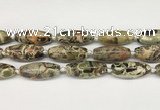 CCB785 15.5 inches 15*38mm - 16*40mm rice ocean agate beads