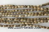 CCB800 15.5 inches 4*6mm rice picture jasper beads wholesale