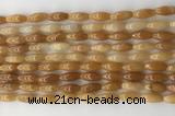 CCB812 15.5 inches 5*12mm rice pink aventurine beads wholesale