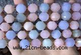 CCB855 15.5 inches 11*12mm faceted morganite beads wholesale