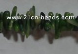 CCB87 15.5 inch 2*8mm irregular branch green coral beads Wholesale