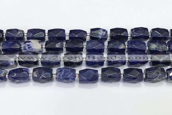 CCB889 11*15mm-12*16mm faceted cuboid sodalite beads wholesale