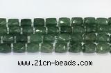 CCB890 11*15mm-12*16mm faceted cuboid strawberry quartz  beads wholesale