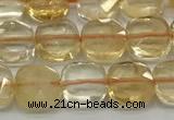 CCB907 15.5 inches 8*8mm faceted square citrine beads