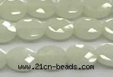 CCB919 15.5 inches 6*8mm faceted oval luminous beads