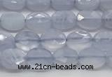 CCB921 15.5 inches 6*8mm faceted oval blue lace agate beads