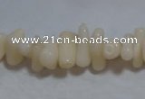 CCB93 15.5 inch 4*11mm irregular branch white coral chip beads