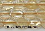 CCB931 15.5 inches 8*10mm faceted oval citrine beads