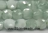 CCB974 15.5 inches 6*6mm faceted square angel skin beads