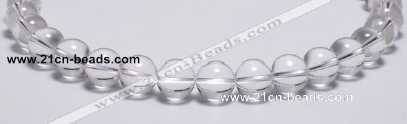 CCC04 15 inches 14mm round white crystal beads Wholesale