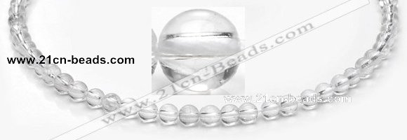 CCC06 15.5 inches 6mm round white crystal beads Wholesale