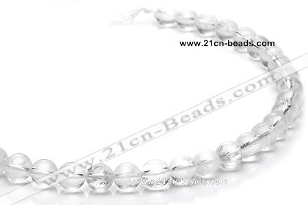 CCC07 15.5 inches 10mm round white crystal beads Wholesale