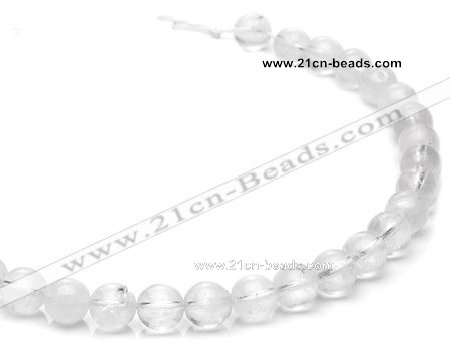 CCC08 15.5 inches 12mm round white crystal beads Wholesale