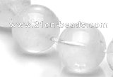 CCC11 15.5 inches 18mm round white crystal beads Wholesale
