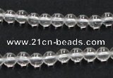 CCC201 15.5 inches 6mm round grade AB natural white crystal beads