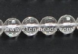 CCC210 15.5 inches 12mm faceted round grade AB natural white crystal beads