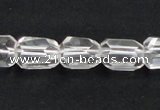 CCC217 10*14mm faceted freeform grade AB natural white crystal beads