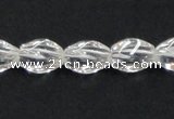 CCC219 8*12mm twisted rice grade AB natural white crystal beads