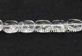 CCC224 8*10mm faceted rectangle grade AB natural white crystal beads