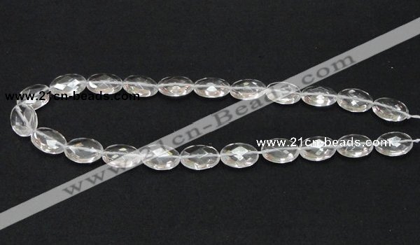 CCC226 13*18mm faceted oval grade AB natural white crystal beads