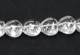 CCC236 10*10mm heart grade AB natural white crystal beads wholesale