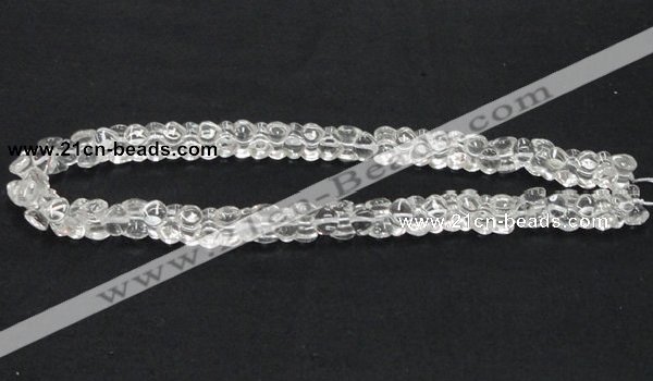 CCC239 9*12mm double heart-shaped grade AB natural white crystal beads